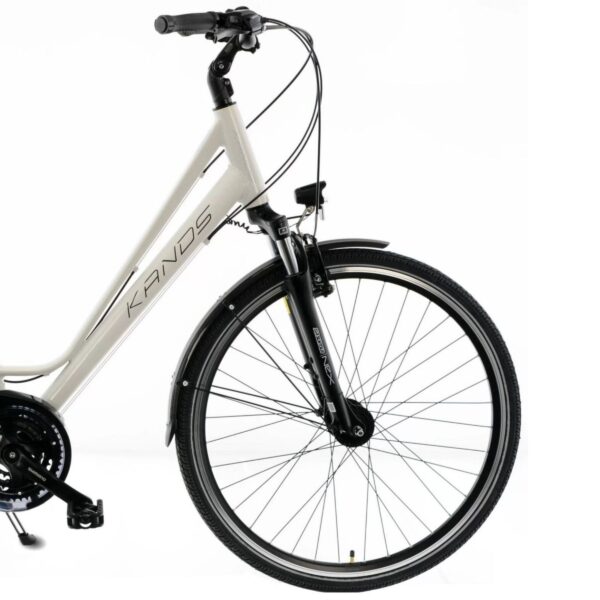 damecykel kands elite pro trekking, aluminium, 28", 24 gear, hvid