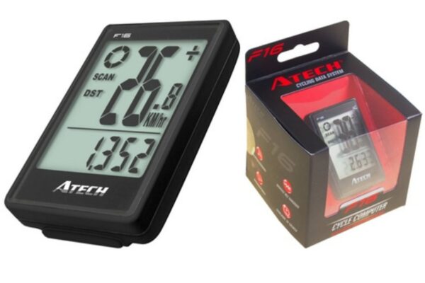 Trådløs og vandtæt cykelcomputer, Sort