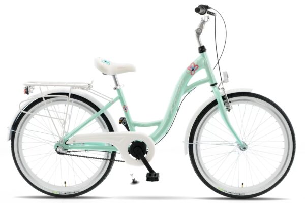 Børnecykel Kands Olivia 24”, Aluminium, 130-165 cm, 3 gear, Grøn