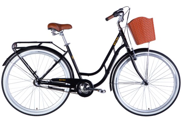 Cykel Retro 28", 3 gear, 160 cm-195 cm, Sort