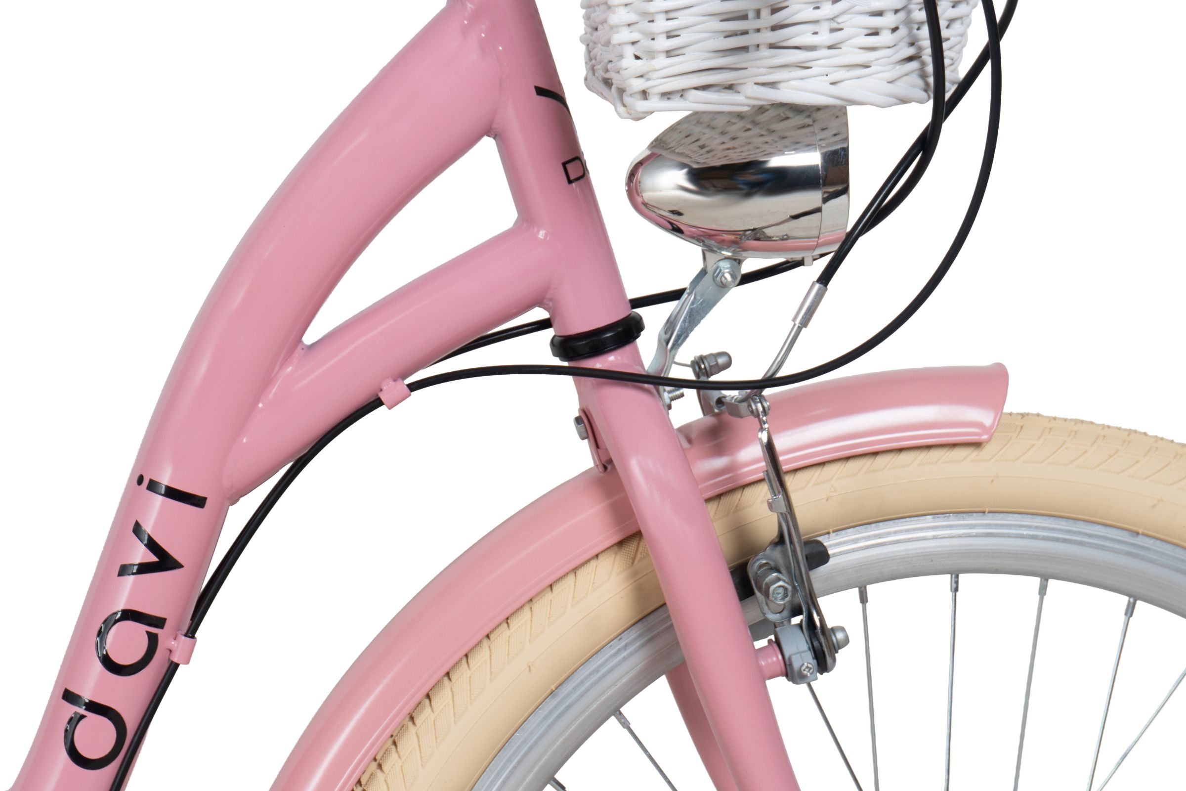 pigecykel davi amelia 24", 130 165 cm, 7 gear, lyserød/creme