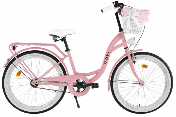 Børnecykel Davi Amelia 24", 130-165 cm, 1 gear, Lyserød