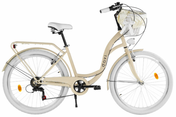 Citybikes Davi Emma 7 gear, 26", 155-180 cm, Kaffe/Hvid