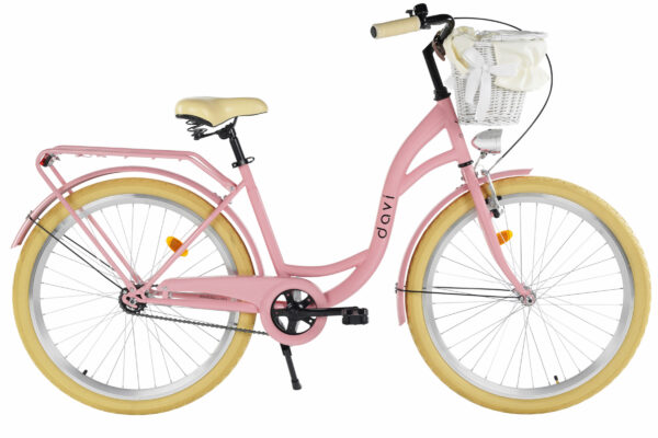 Citybikes Davi Lila 1 gear, 26", 155-180 cm, Lyserød/Creme