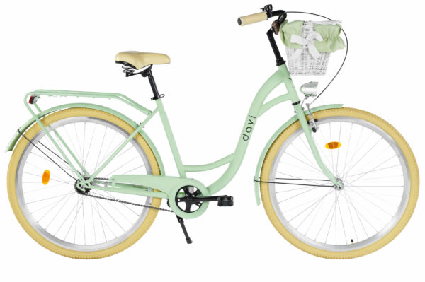 Damecykel Davi Lila 1 gear, 28", 160-185 cm, Grøn/Creme