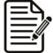 Ikon af dokument med blyant