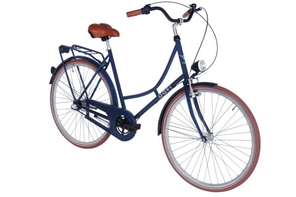 damecykel davi alma 1 gear, 28", 160 185 cm, marineblå/brun (copy)