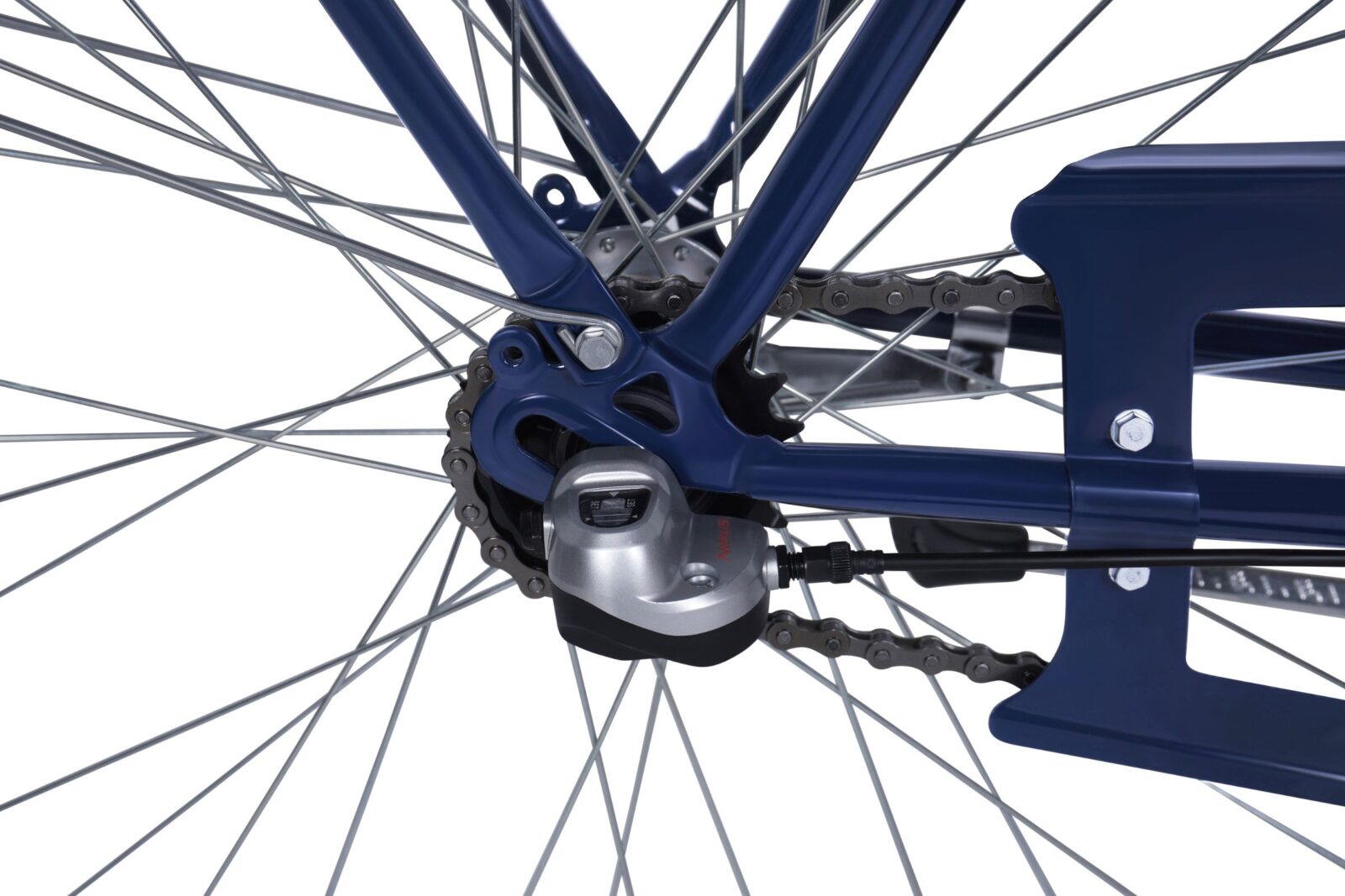 damecykel davi alma 1 gear, 28", 160 185 cm, marineblå/brun (copy)