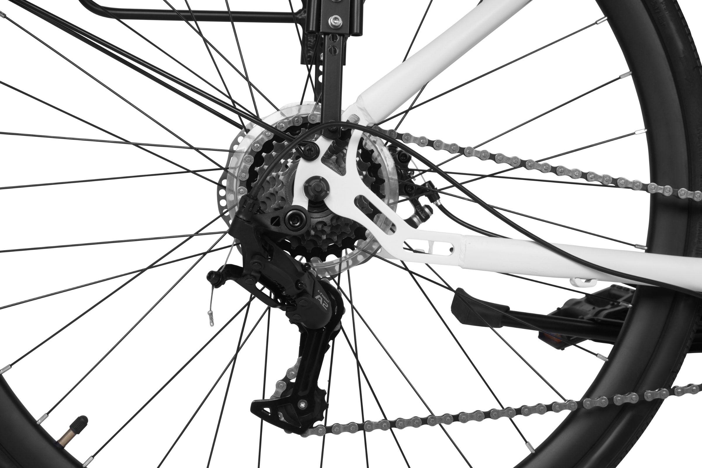 trekkingcykel davi adventuro 28", 160 185 cm, 21 gear, hvid