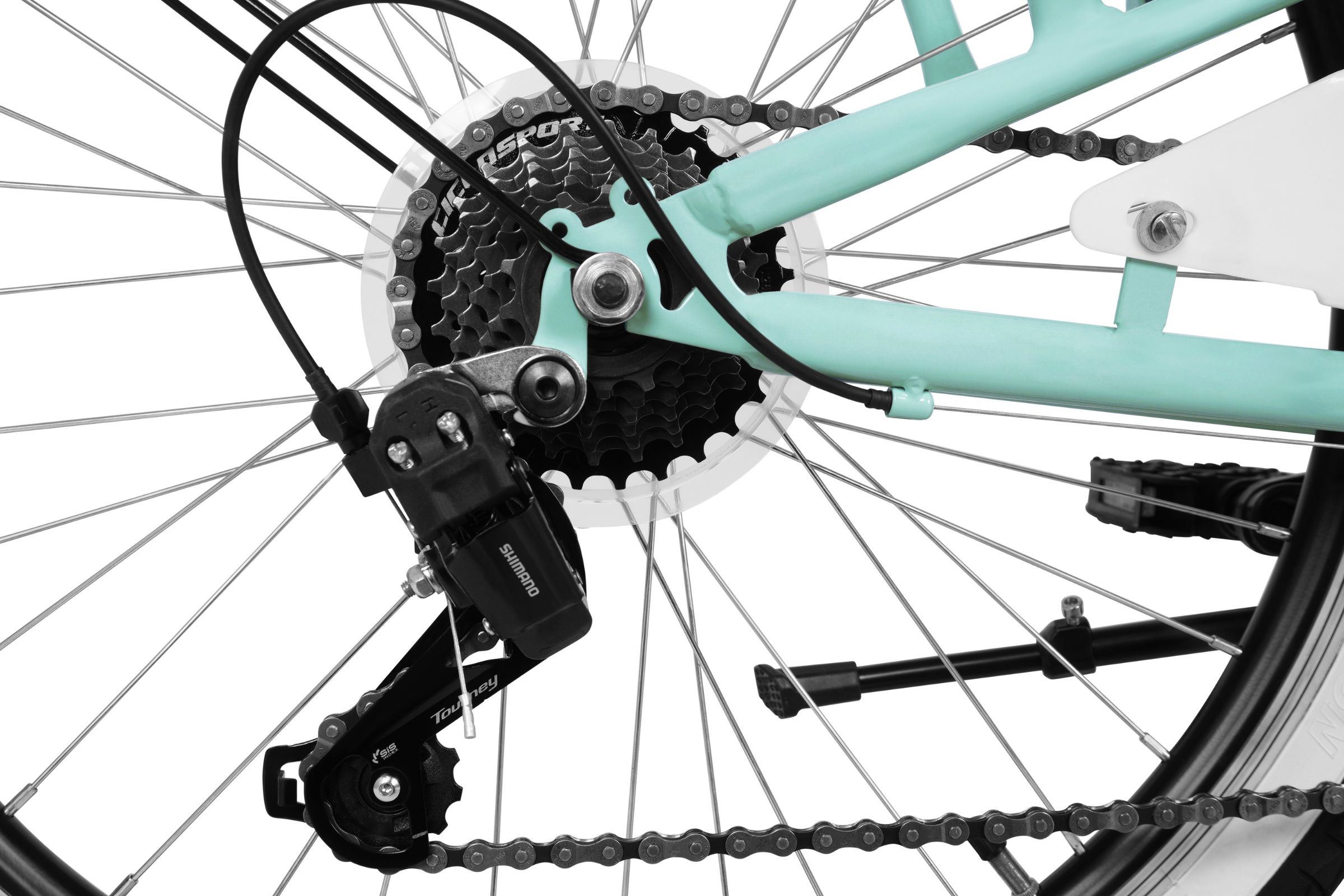 pigecykel davi molli, 24", 130 165 cm, 7 gear, grøn