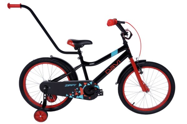 drengecykel davi zippy, 20", 110 130 cm, 1 gear, sort