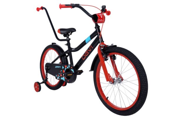 drengecykel davi zippy, 20", 110 130 cm, 1 gear, sort