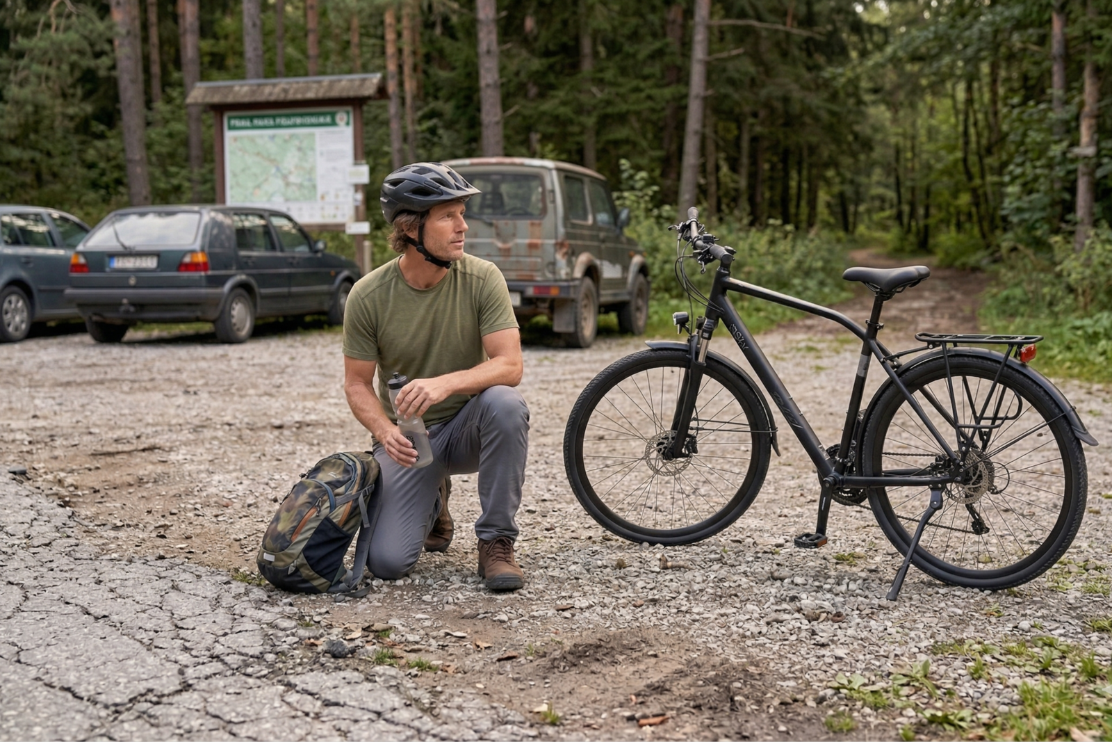 trekkingcykel davi adventuro 28", 160 185 cm, 21 gear, sort