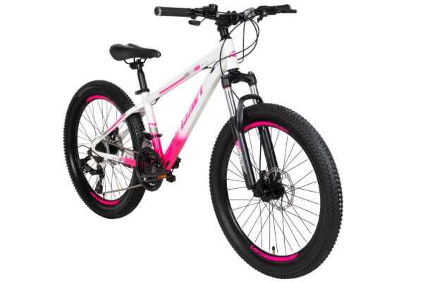 bicicleta copi davi bella aluminiu, 24", 130 160 cm, 21 viteze, roz/alb (copy)