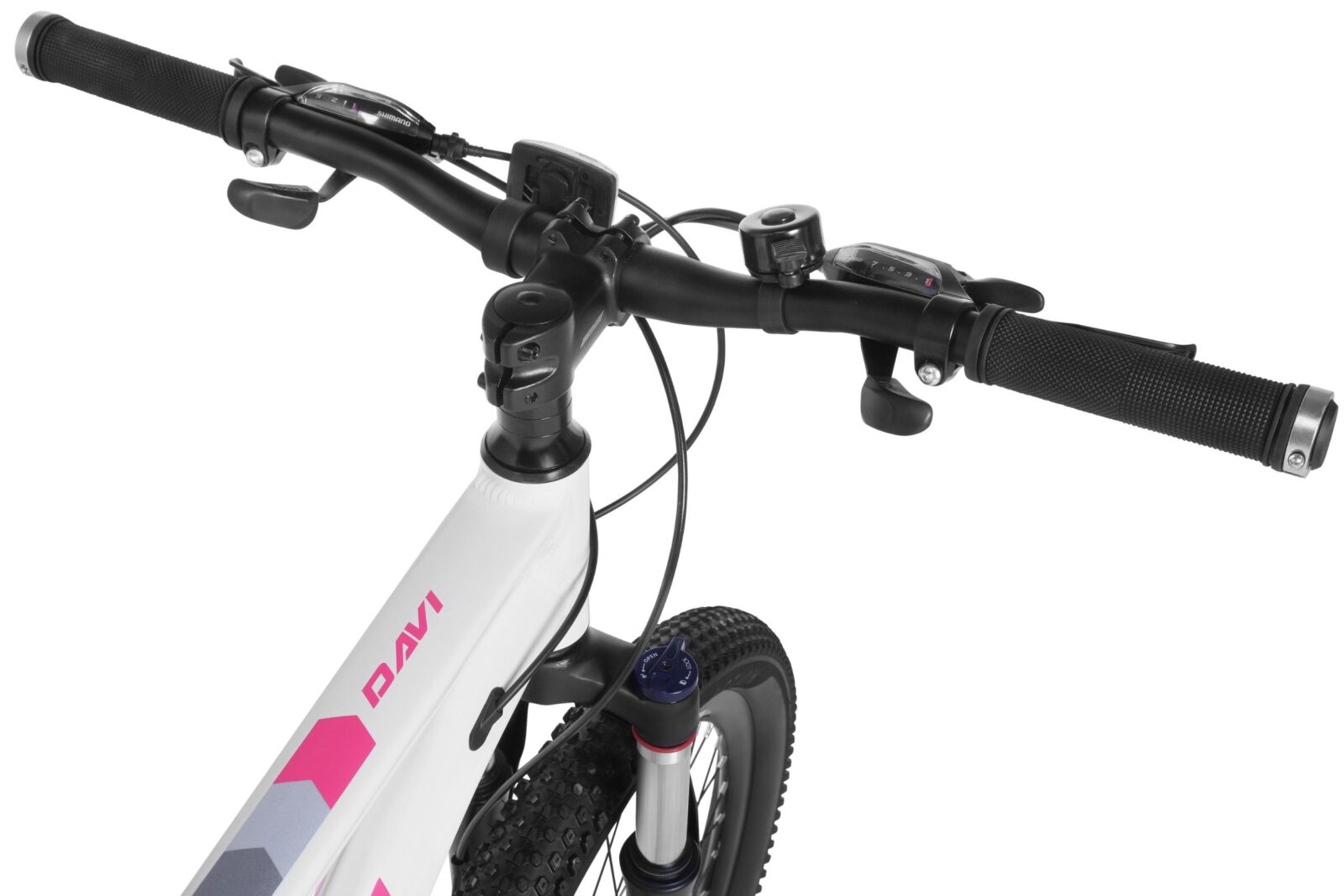 bicicleta copi davi bella aluminiu, 24", 130 160 cm, 21 viteze, roz/alb (copy)