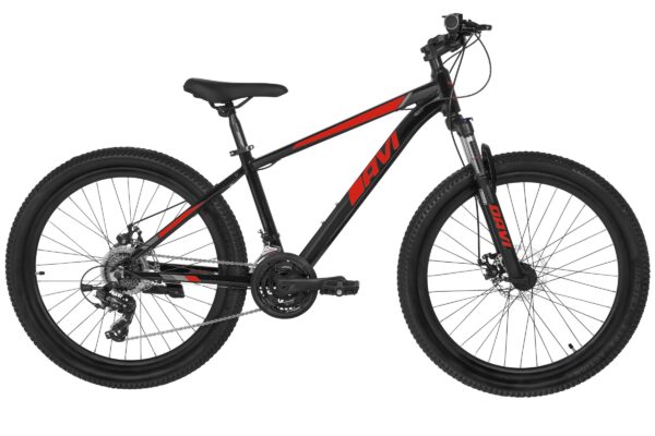 bicicleta mtb davi montaro aluminiu, 26", 145 170 cm, 21 viteze, roşu/negru