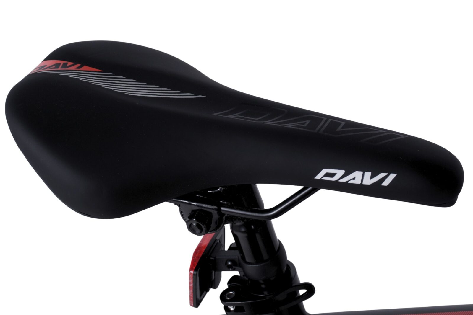 mountainbike davi montaro aluminium, 27.5", 160 185 cm, 21 gear, sort/rød