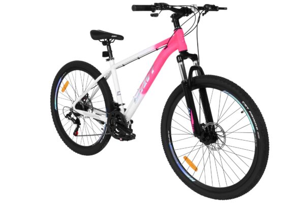 mountainbike davi bella aluminium, 27,5", 160 185 cm, 21 gear, lyserød/hvid