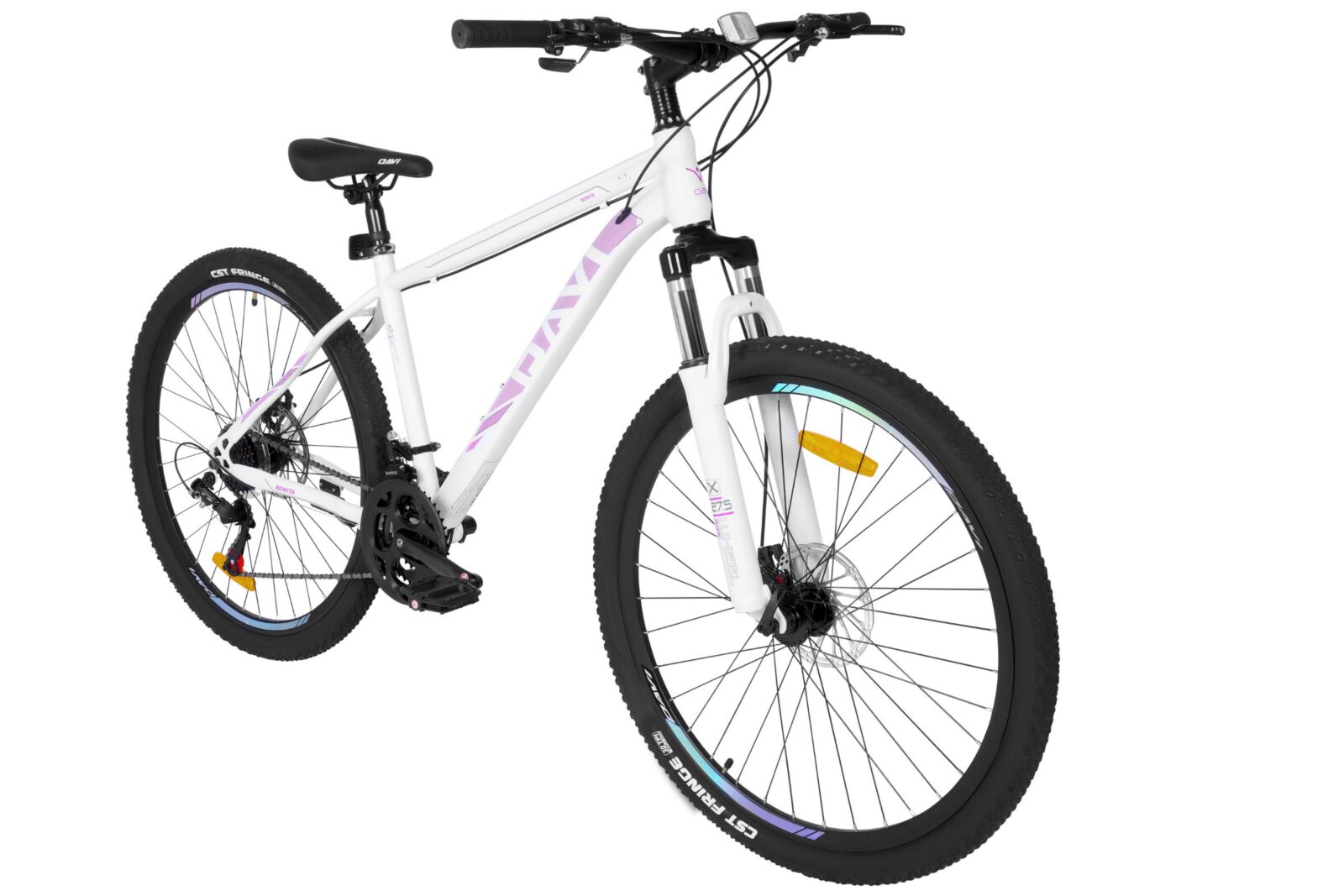 mountainbike davi bonita 27,5", 160 185 cm, 21 gear, lyserød/hvid (copy)