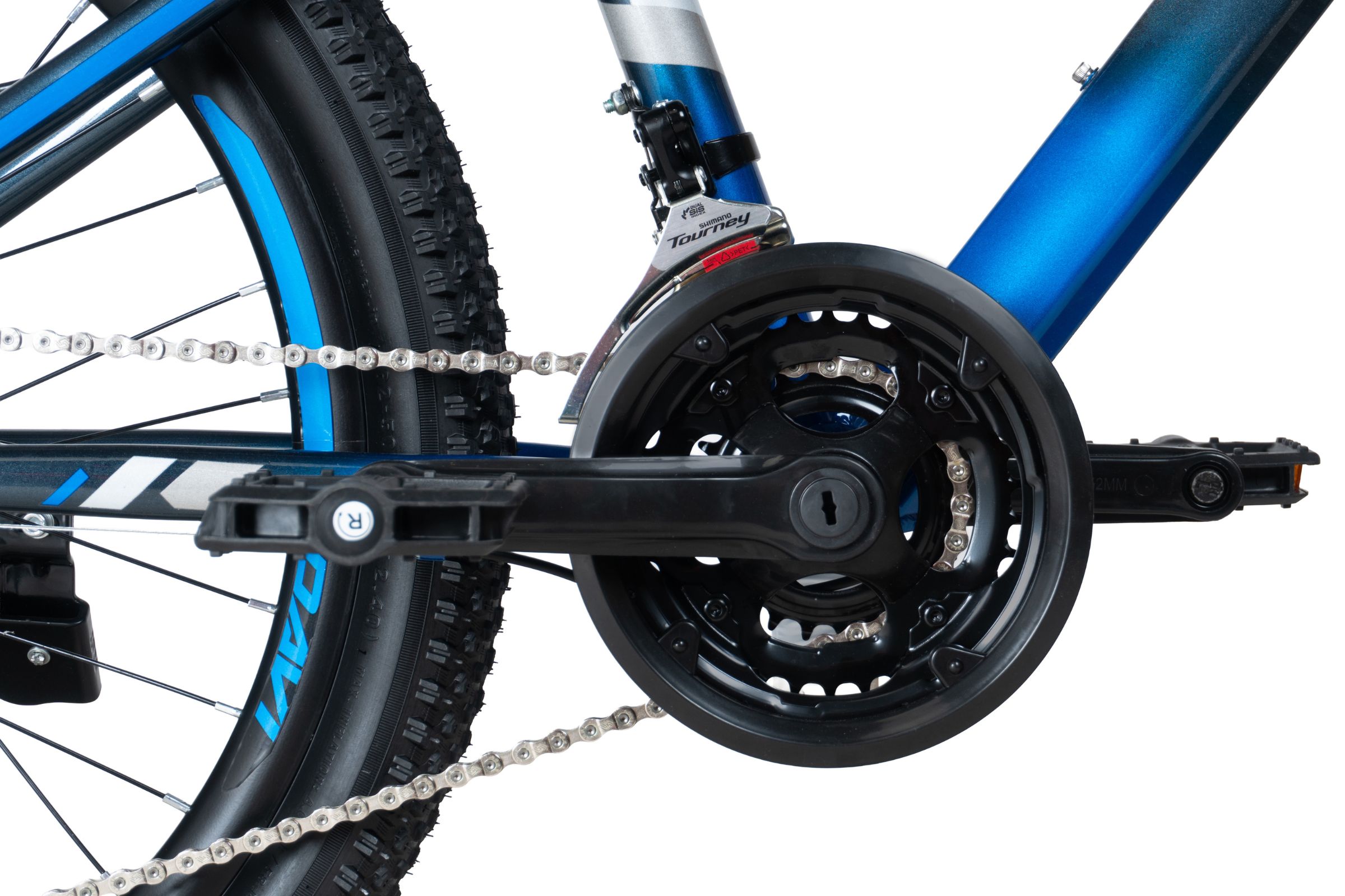 bicicleta copii davi montaro aluminiu, 24", 130 160 cm, 21 viteze, gri/albastru