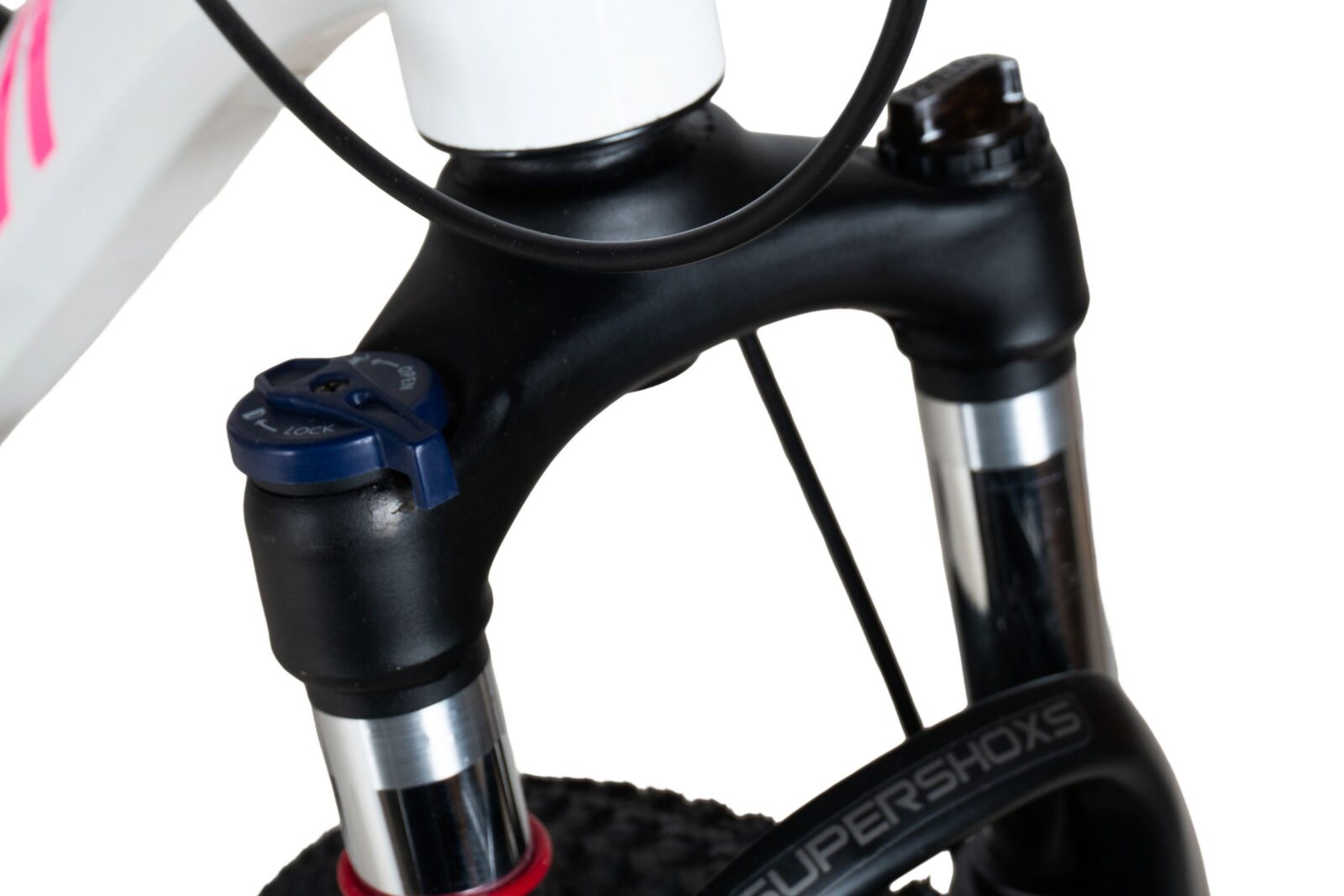 mountainbike davi bella aluminium, 26", 145 170 cm, 21 gear, lyserød/hvid
