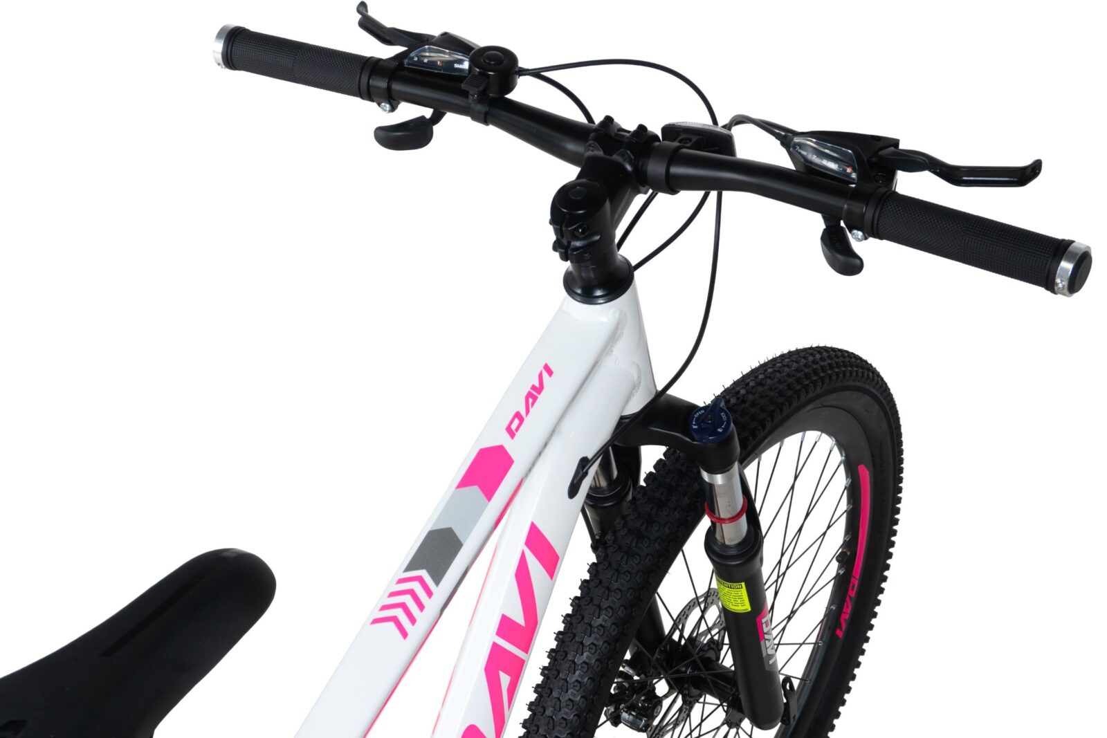 mountainbike davi bella aluminium, 26", 145 170 cm, 21 gear, lyserød/hvid (copy)