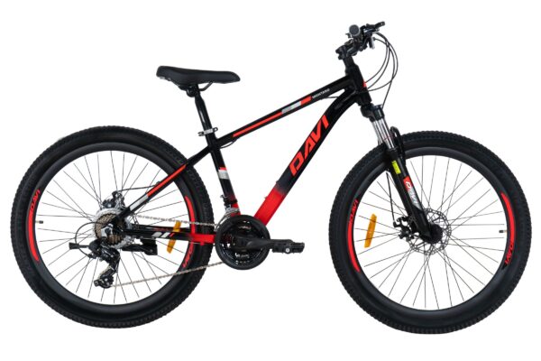 mountainbike davi montaro aluminium, 26", 145 170 cm, 21 gear, rød/sort (copy)