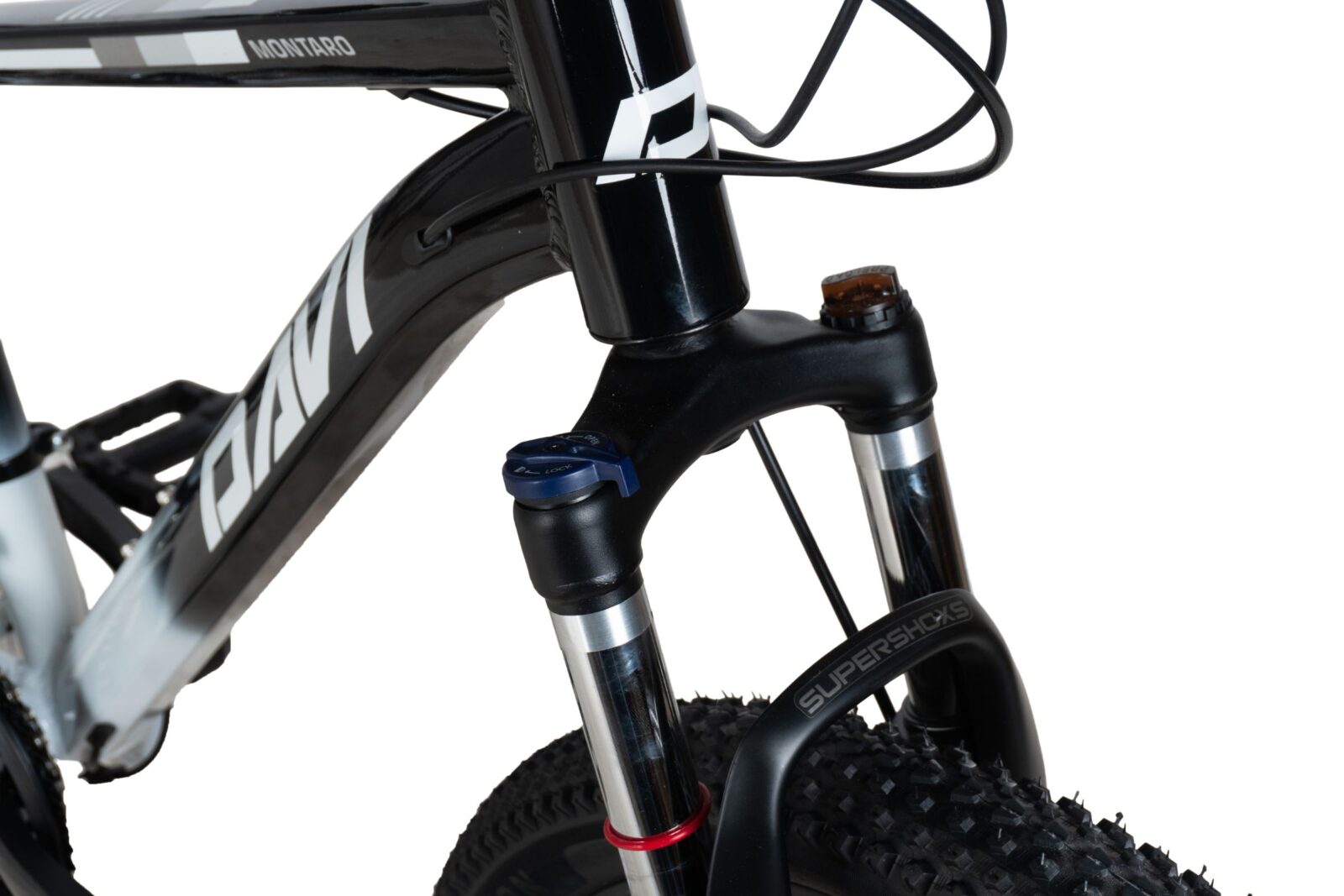 mountainbike davi montaro aluminium, 26", 145 170 cm, 21 gear, sort/rød (copy)