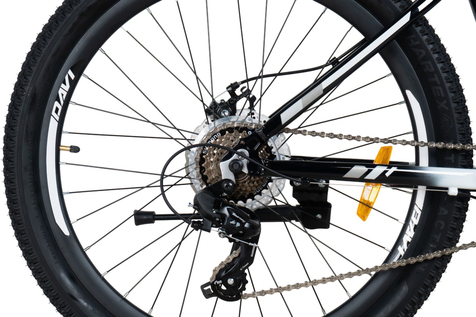 mountainbike davi montaro aluminium, 26", 145 170 cm, 21 gear, sort/rød (copy)