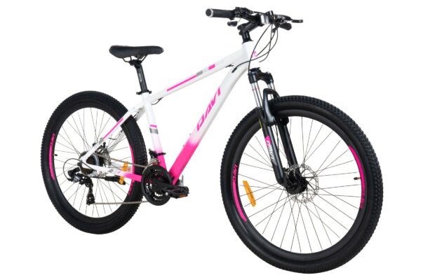 mountainbike davi bella aluminium, 27,5", 160 185 cm, 21 gear, lyserød/hvid/