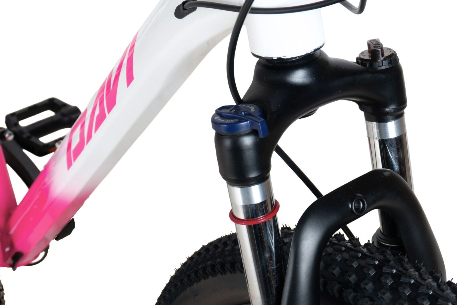 mountainbike davi bella aluminium, 27,5", 160 185 cm, 21 gear, lyserød/hvid/