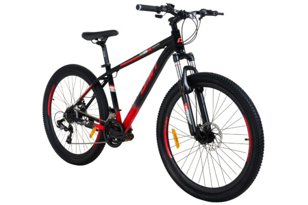 mountainbike davi montaro aluminium, 27,5", 160 185 cm, 21 gear, rød/sort (copy)