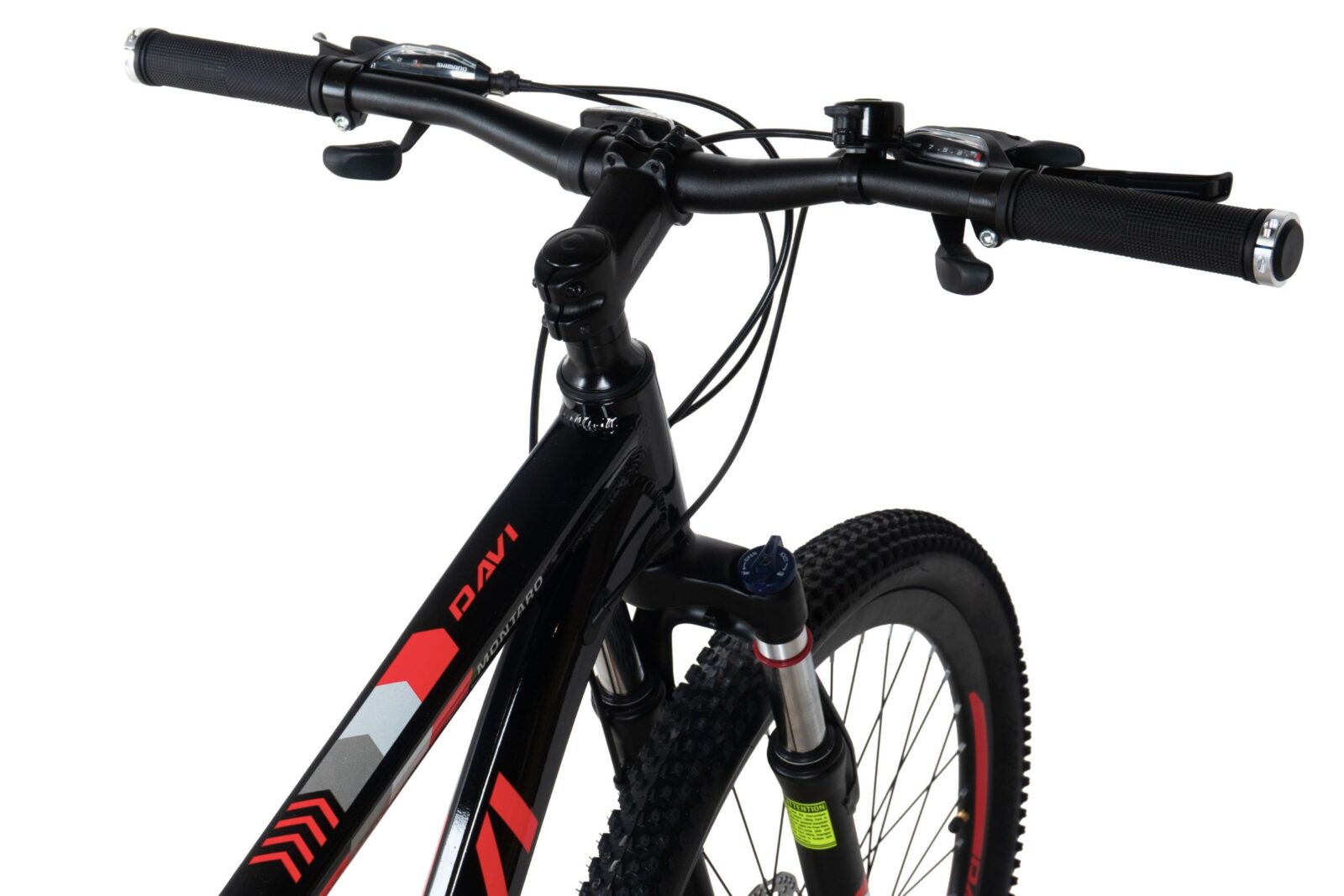 mountainbike davi montaro aluminium, 27,5", 160 185 cm, 21 gear, rød/sort (copy)