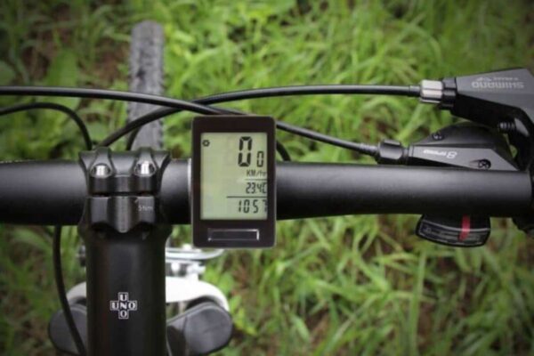 trådløs og vandtæt cykelcomputer, sort