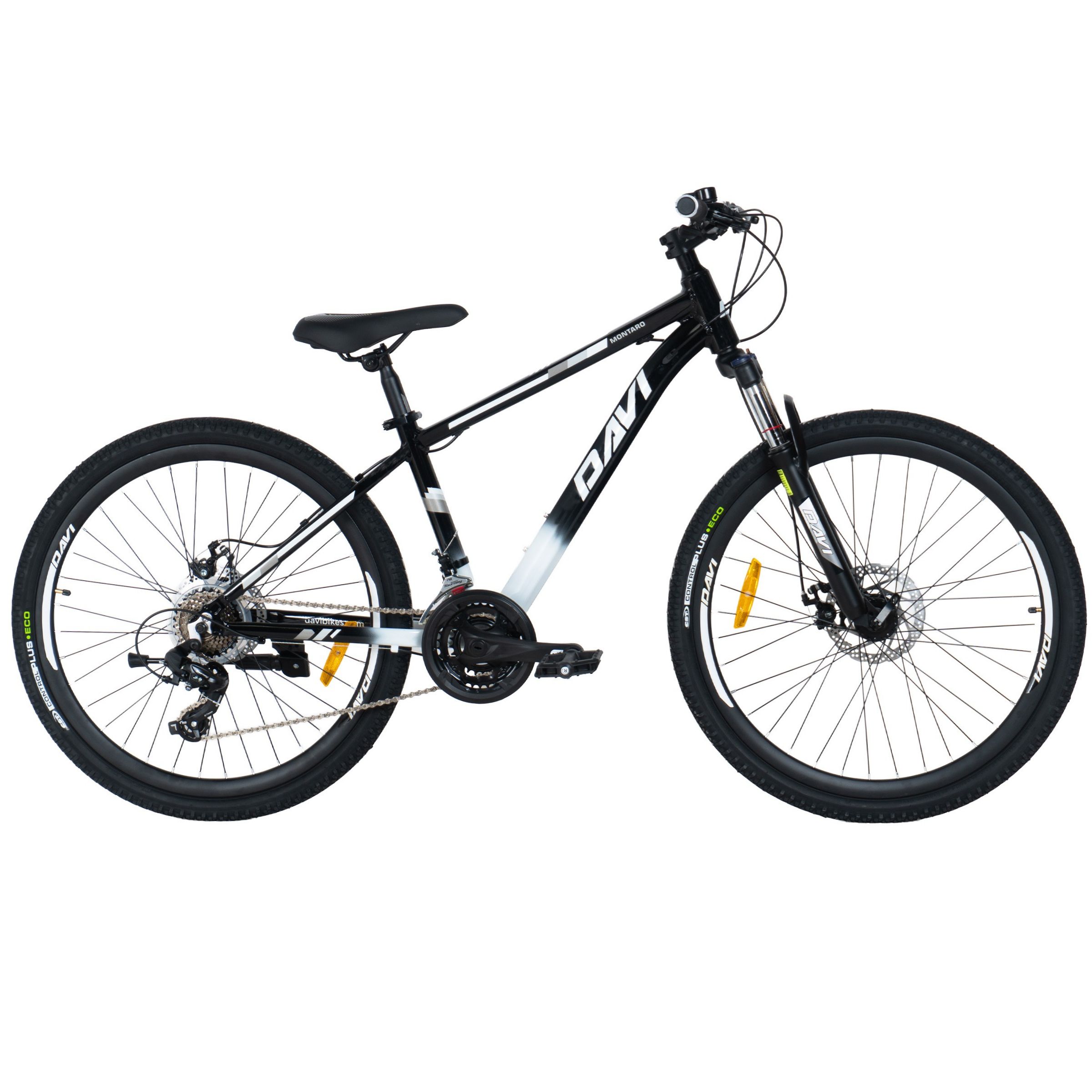 Mountainbike Davi Montaro Aluminium, 26", 145-170 cm, 21 gear, Sort/Hvid