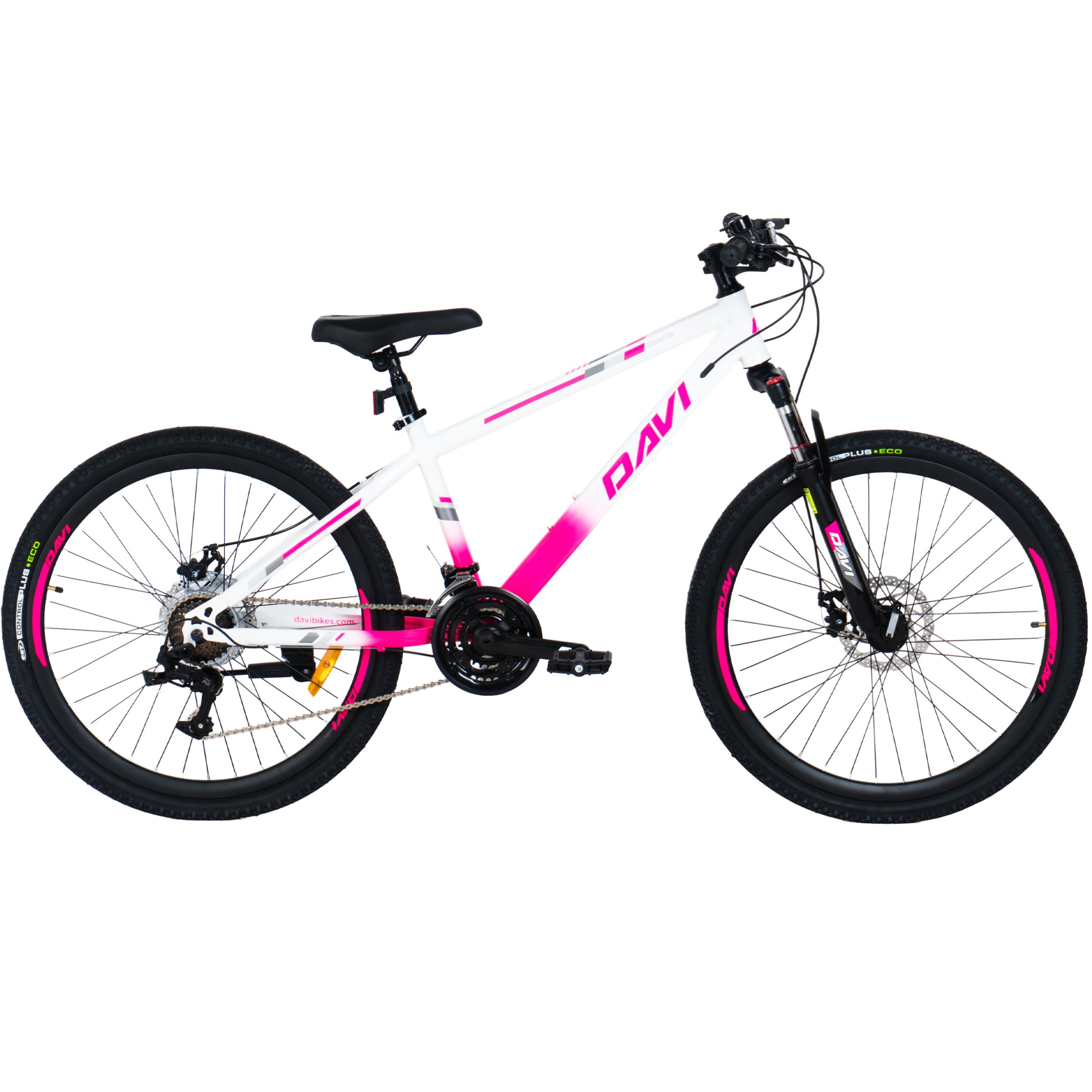 Pigecykel Davi Bonita 24", 130-160 cm, 21 gear, Lyserød