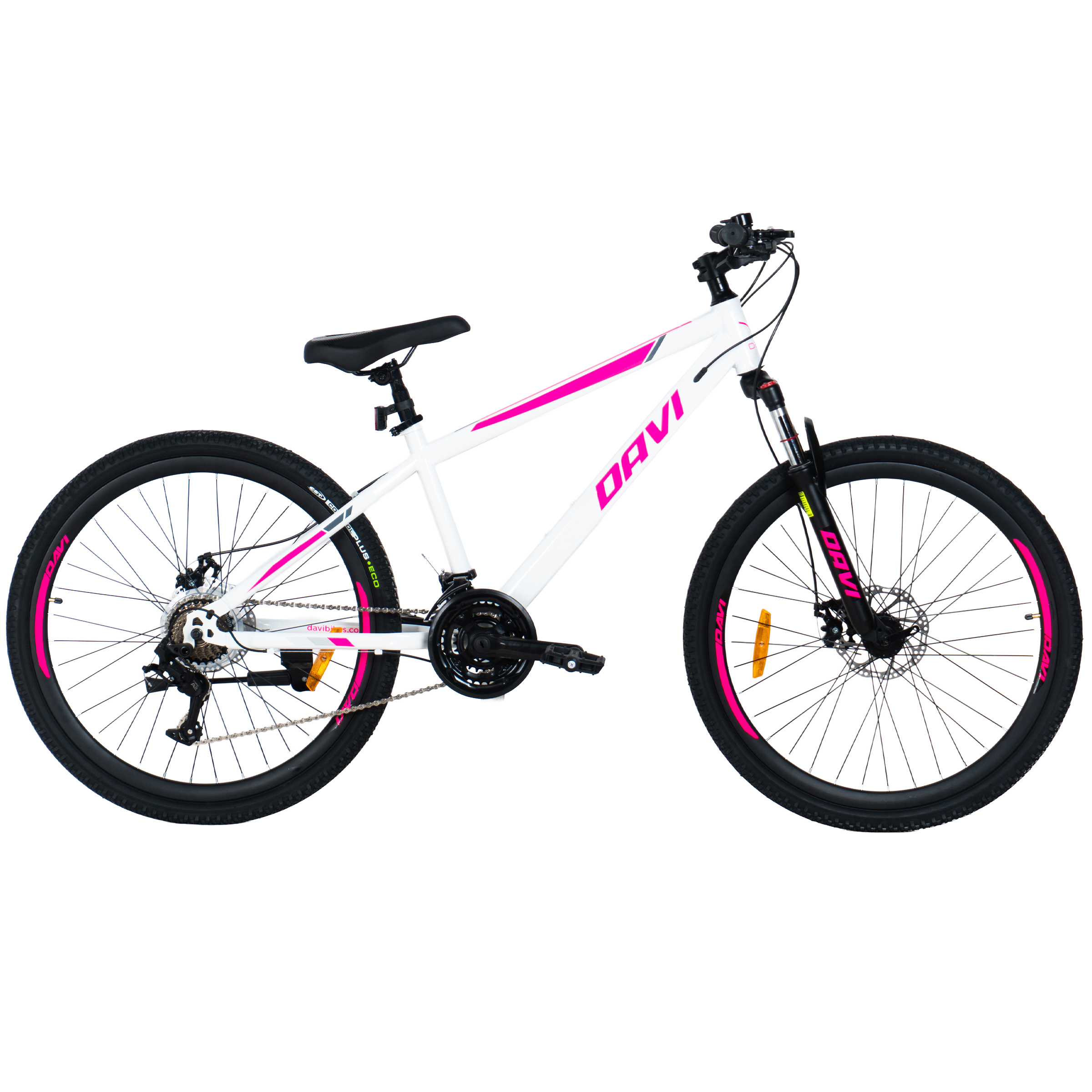 Mountainbike Davi Bonita 26", 145-170 cm, 21 gear, Hvid/Lyserød