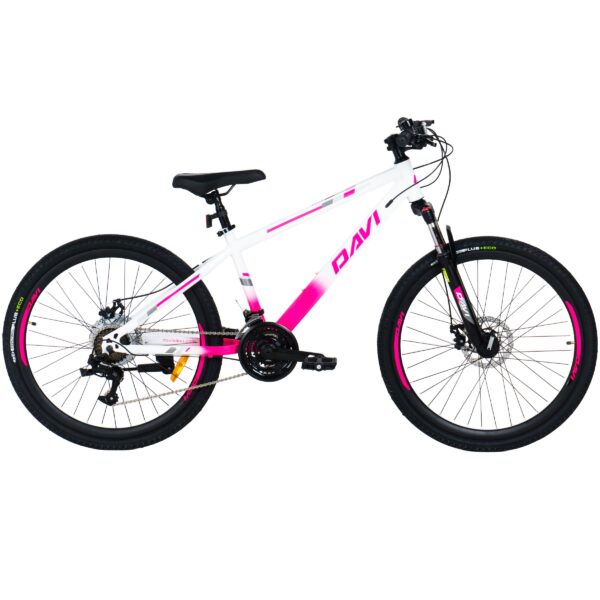 mountainbike davi bonita 26″, 145 170 cm, 21 gear, lyserød/hvid