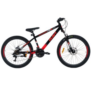 Mountainbike Davi Terrano 26", 145-170 cm, 21 gear, Rød/Sort