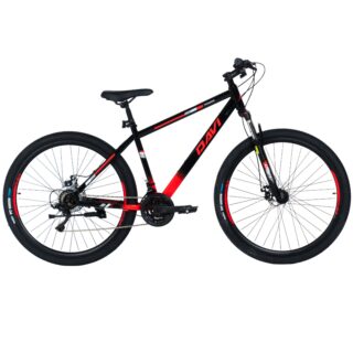 Mountainbike Davi Terrano 29", 170-195 cm, 21 gear, Sort/Rød
