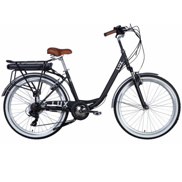 elcykel e lux 26", 155 170cm, 7 gear, 50 km, sort