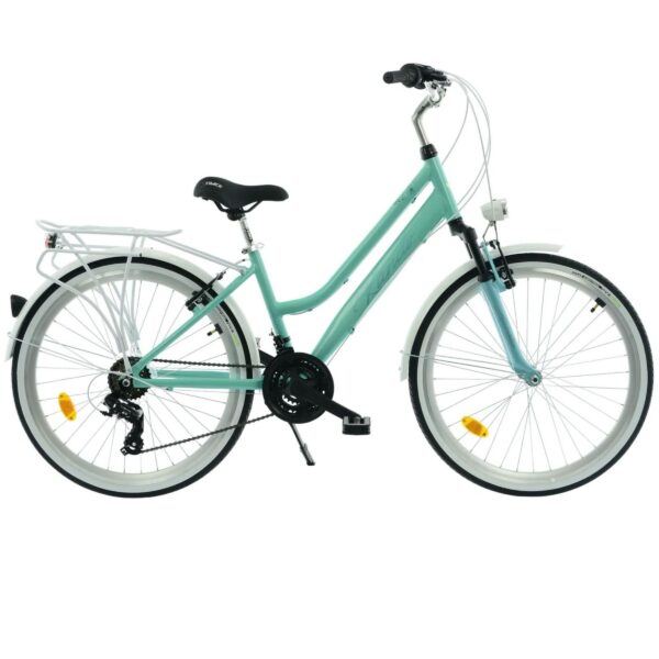 cykel kands aurelia, aluminium, 26", 140 160 cm, 18 gear, grøn