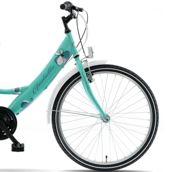 pigecykel kands giulietta 24", 130 165 cm, 18 gear, grøn