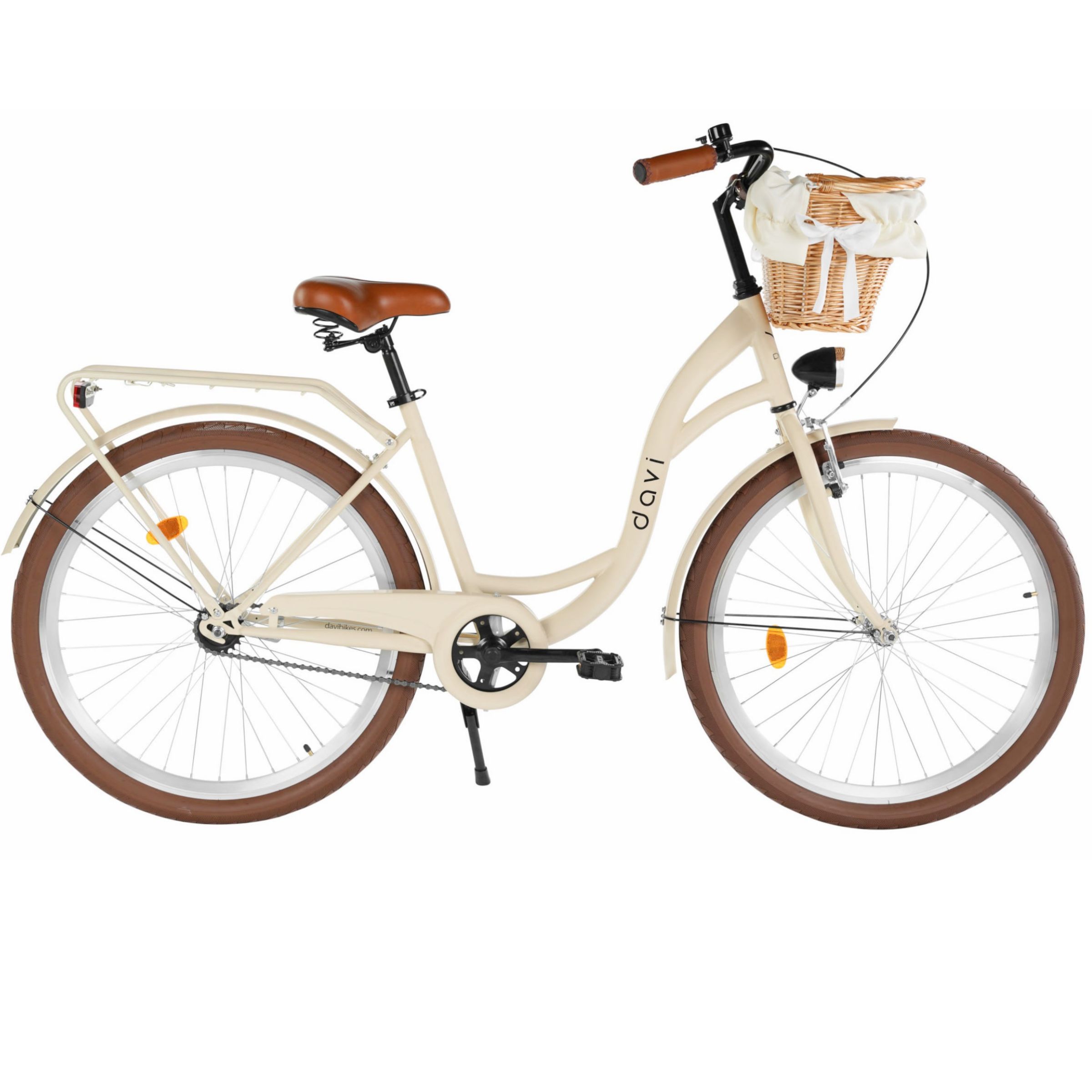 Damecykel Davi Lila 1 gear, 26", 155-180 cm, Kaffe