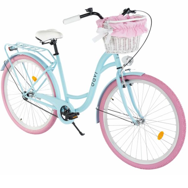 damecykel davi lila 1 gear, 28", 160 185 cm, blå/lyserød
