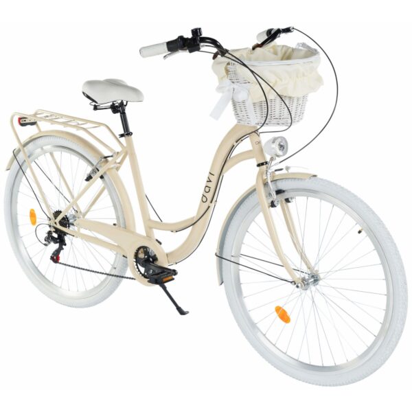 damecykel davi emma 7 gear, 28", 160 185 cm, kaffe/hvid