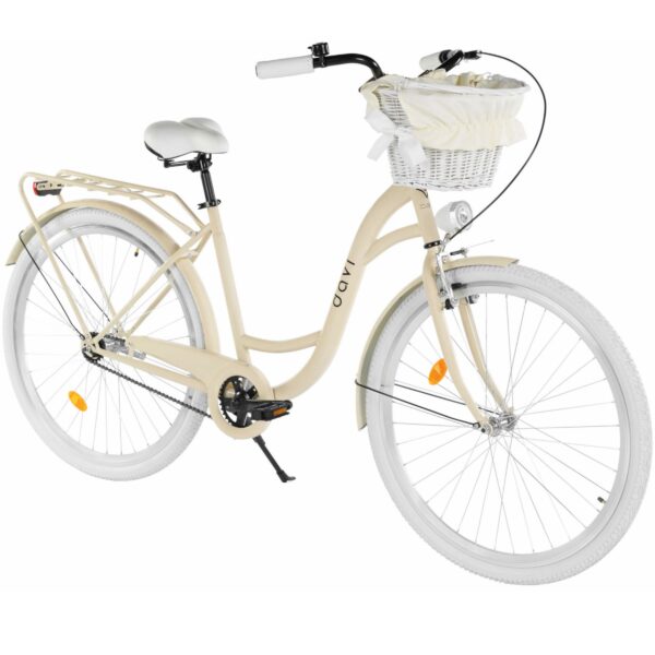 damecykel davi lila 1 gear, 28", 160 185 cm, kaffe/hvid