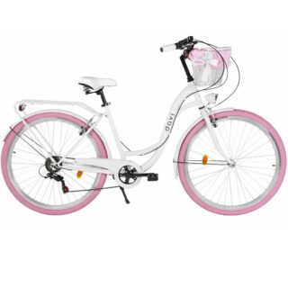 Damecykel Davi Emma 7 gear, 28", 160-185 cm, Hvid/Lyserød