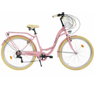 Damecykel Davi Emma 7 gear, 28", 160-185 cm, Lyserød/Creme