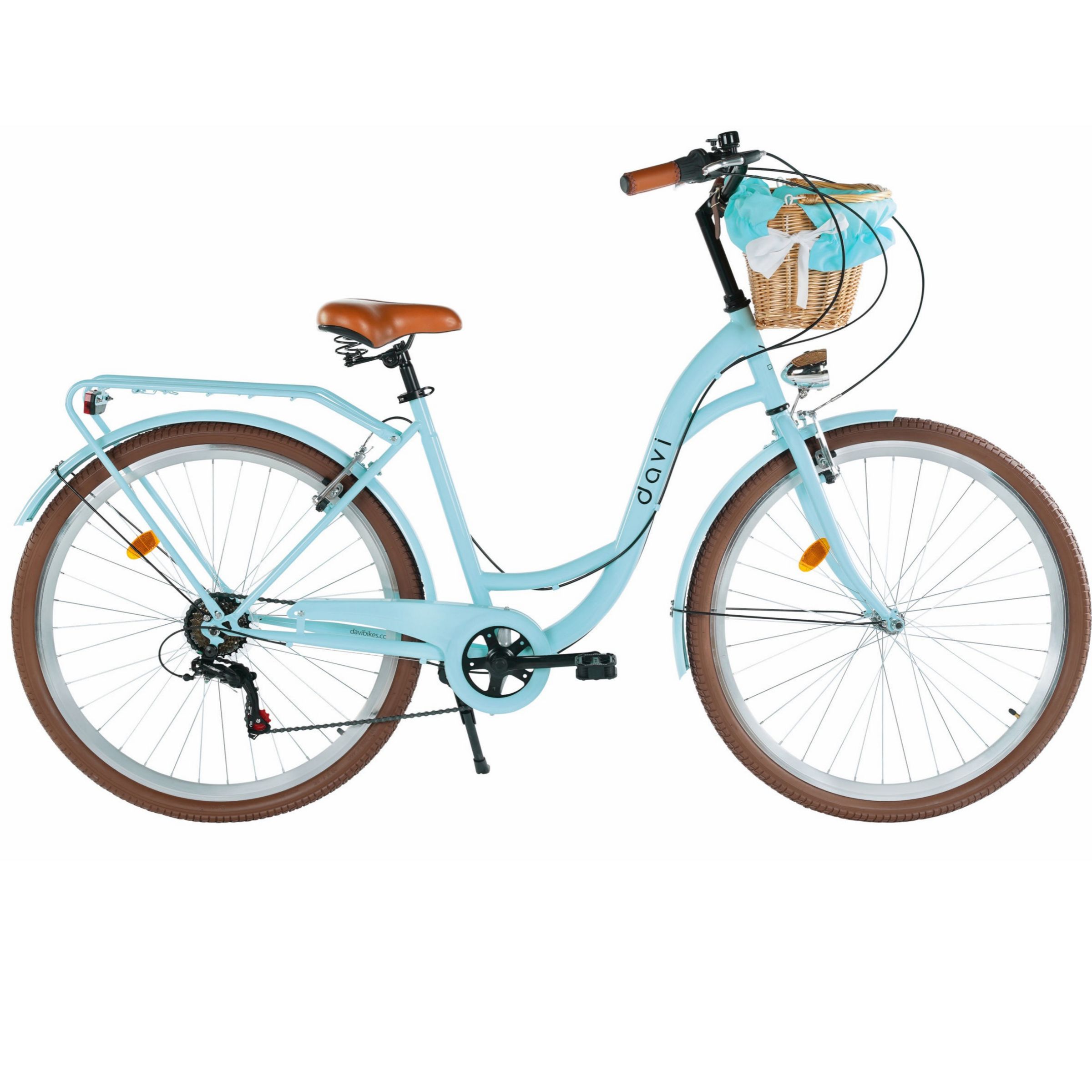 Damecykel Davi Emma 7 gear, 28", 160-185 cm, Blå/Kaffe